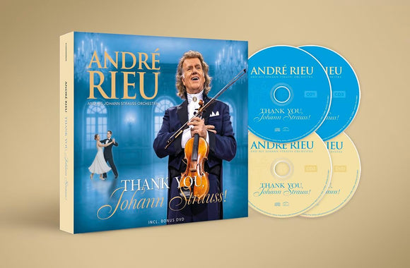 Andre Rieu Thank You Johann Strauss 4 Disc Deluxe edition 3CD with Bonus DVD  PRE SALE 07/11/2025