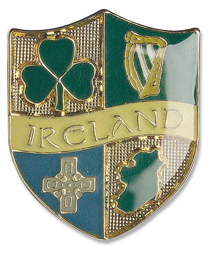 Souvenir Of Ireland - Four Symbol Ireland Design Pin