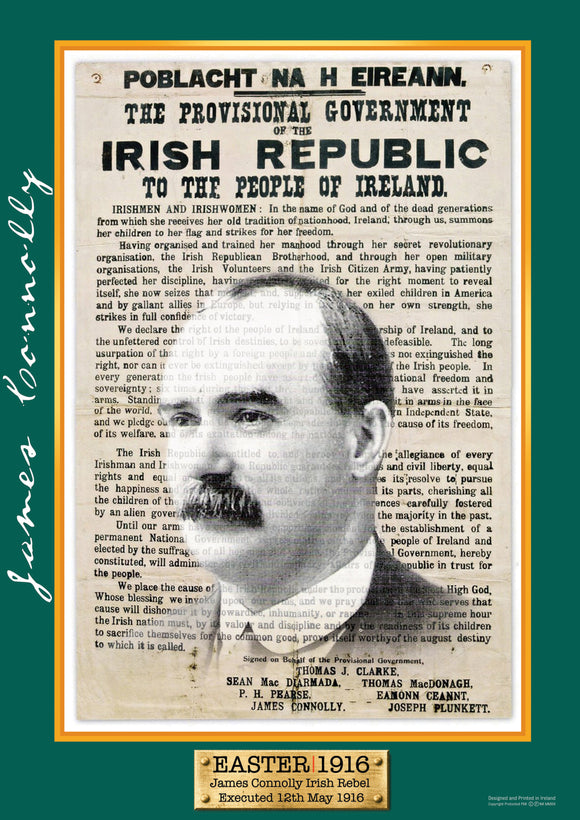 Exclusive A3 Easter 1916 James Connolly Poster - Irish Rebel Leader