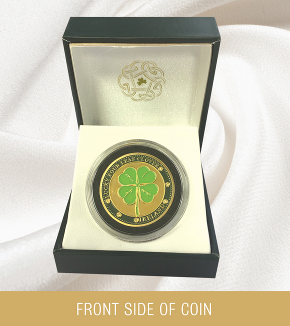 Lucky Four Leaf Clover Collectors Coin